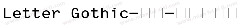 Letter Gothic-常规字体转换